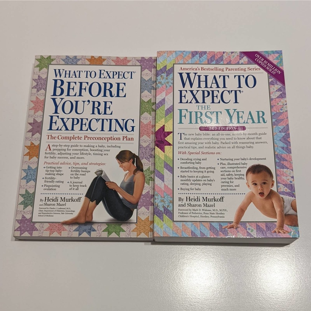 What To Expect Before You're Expecting & First Year (Paperback) - Baby Books Lot